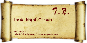 Taub Napóleon névjegykártya